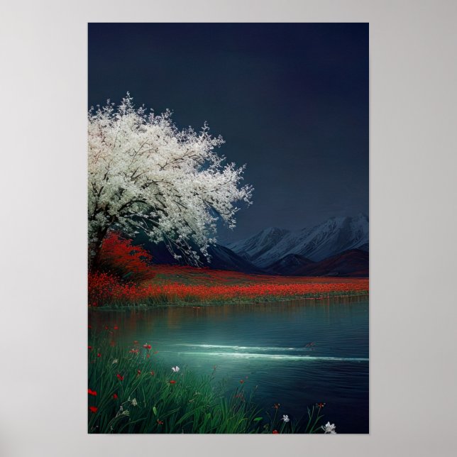 Póster Caída de la noche en el lago (Frente)