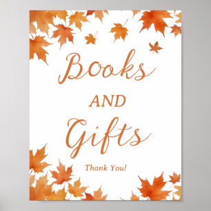 Póster Caída de los libros y regalos de Baby Shower