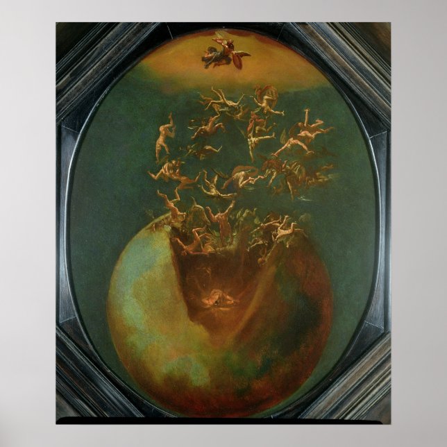 Póster Caída de Satanás y los ángeles rebeldes del cielo (Frente)