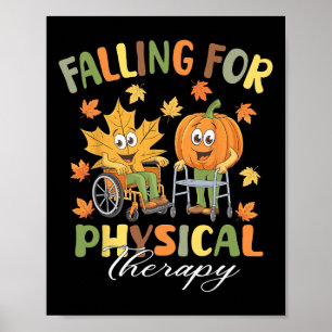 Póster Caída De Terapia Física Pt Cute Caída Thanksgi