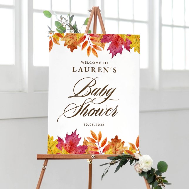 Póster Caída deja la bienvenida de Baby Shower de otoño (Subido por el creador)