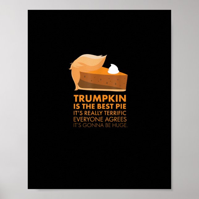 Póster Caída del Día de Acción de Gracias de la Calabaza  (Frente)