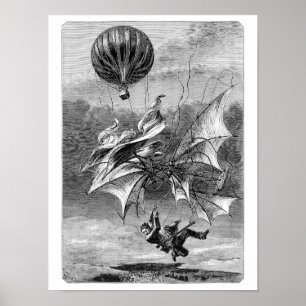 Póster Caída del hombre volador