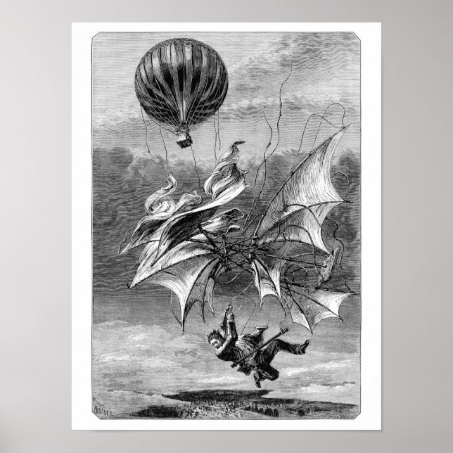 Póster Caída del hombre volador (Frente)