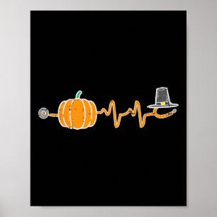 Póster Caída del Stethoscope Stethoscope Calabaza de lati