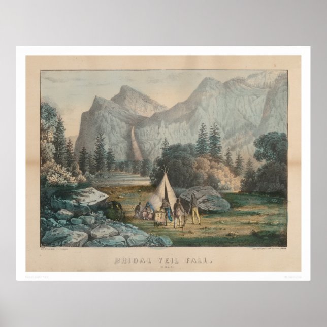 Póster Caída del Velo Bridal, Yosemite (1303) (Frente)