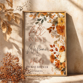 Póster Caída En El Amor Acuarela Rústica Bienvenida De No