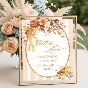 Póster Caída en el amor Boho Terracotta Bridal Shower bie