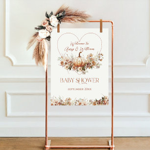 Póster Caída en el amor Pumpkin Wildflower corazón Baby S