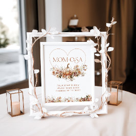 Póster Caída en el amor Pumpkin Wildflower corazón Baby S