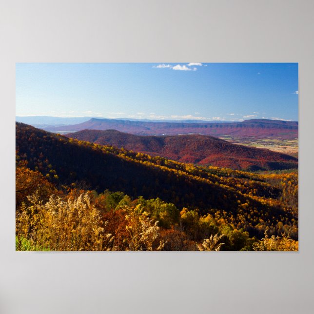 Póster Caída en el Valle de Shenandoah, Virginia (Frente)