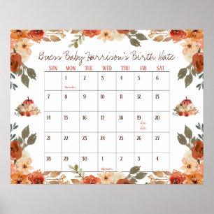 Póster Caída enamorada, Baby Shower supongo que la fecha 