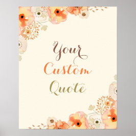 Póster Caída floral presupuesto personalizado Personaliza