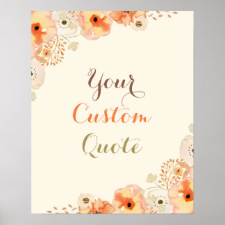 Póster Caída floral presupuesto personalizado Personaliza