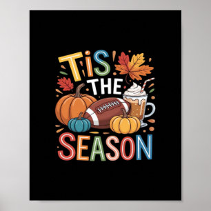 Póster Caída Fútbol Otoño Café Lover