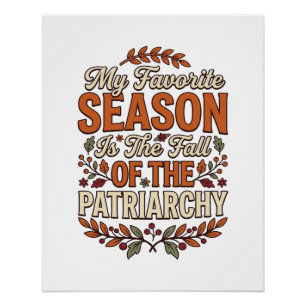 Póster Caída Patriarcado Vintage Camiseta Feminista de Ot