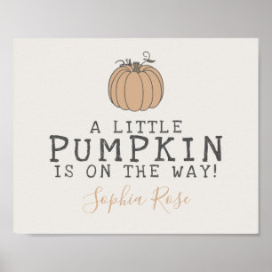 Póster Caída Pequeña Calabaza Poster de señalización de l