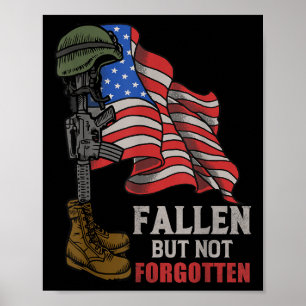 Póster Caída pero no olvidada Día de la Conmemoración