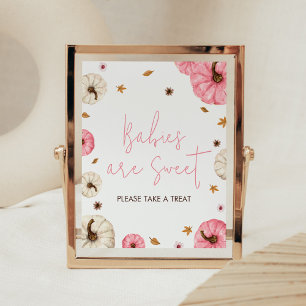 Póster Caída rosa Los bebés de calabaza pequeña son dulce