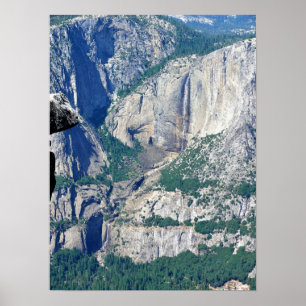 Póster Caída Yosemite desde Glacier Point, CA