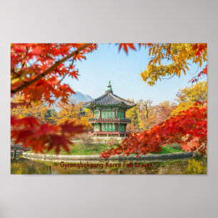 Póster Caídas de Corea de Gyeongbokgung
