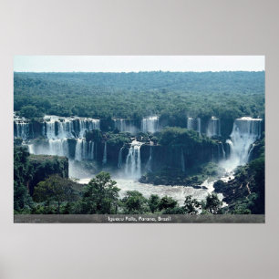 Póster Caídas de Iguacu, Paraná, el Brasil