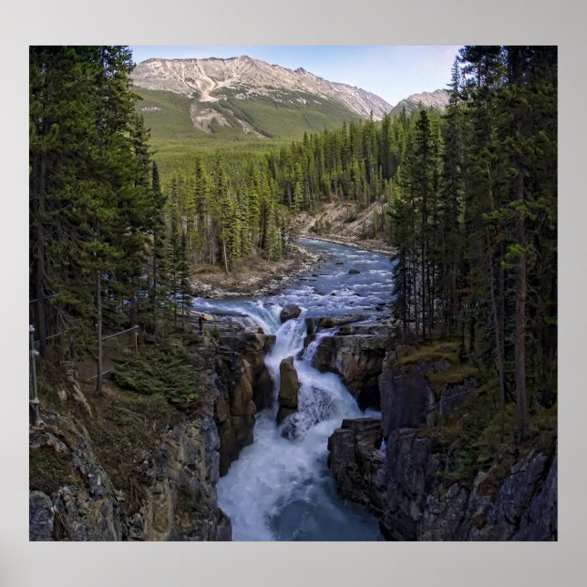 PÓSTER CAÍDAS DE SUNWAPTA - ROCAS CANADIENSES (Frente)