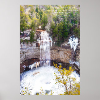 Póster Caídas del Creek de otoño congelado
