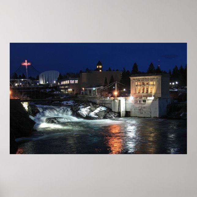 PÓSTER CAÍDAS SUPERIORES DEL RÍO SPOKANE (Frente)