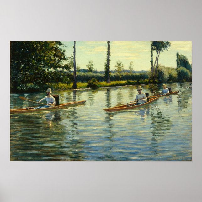 Póster Caillebotte - Embarcaciones en el Yerres (Frente)