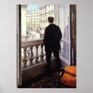 Póster Caillebotte - Joven en su ventana