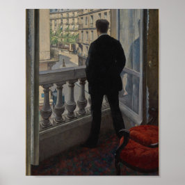 Póster Caillebotte - Joven en su ventana (1876)