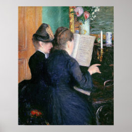 Póster Caillebotte - La lección del piano