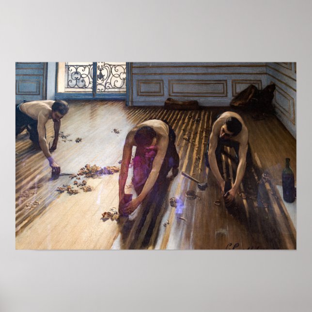 Póster Caillebotte - Raboteurs De Parquet 1875 (Frente)