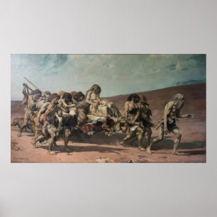 Póster Caín volando ante la maldición de Jehová