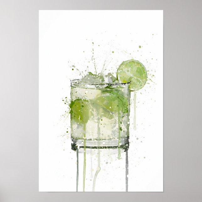 Póster Caipirinha Cocktail (Frente)