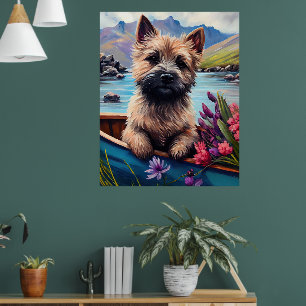 Póster Cairn Terrier en un remo: Una aventura escénica