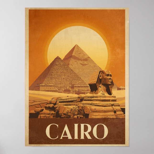 Póster Cairo Antiguo Viajes (Frente)