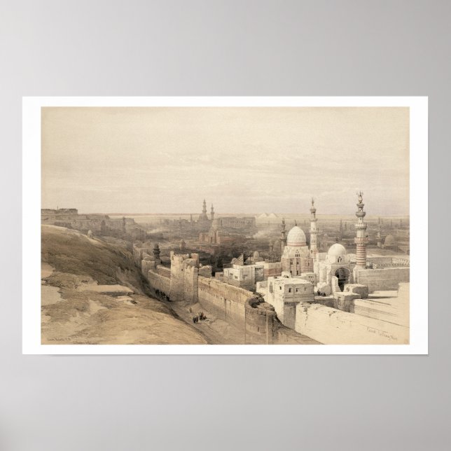 Póster Cairo looking West, from "Egypt and Nubia", Vol.3 (Frente)