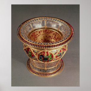 Póster Caja con el plique-a-jour y el cloisonne