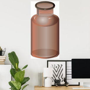 Póster Caja de Botella de Vidrio