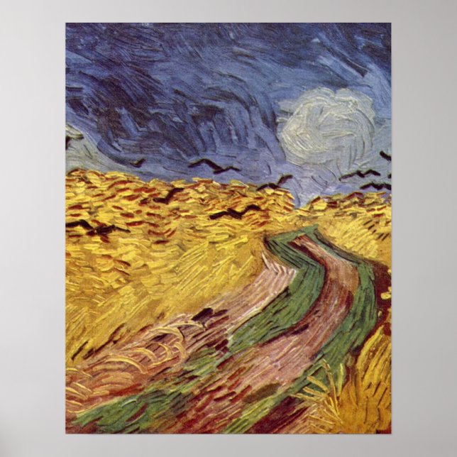 Póster caja de cereales con cuervos de Vincent van Gogh (Frente)