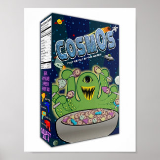Póster Caja de cereales COSMOS