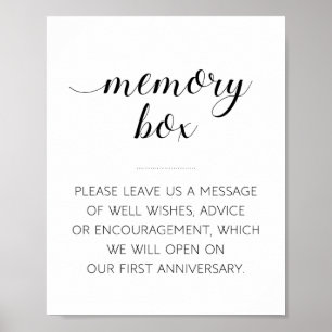 Póster Caja de memoria Elegante Rótulo de libros para inv