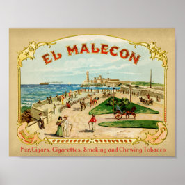 Póster Caja de puros de época de El Macedon