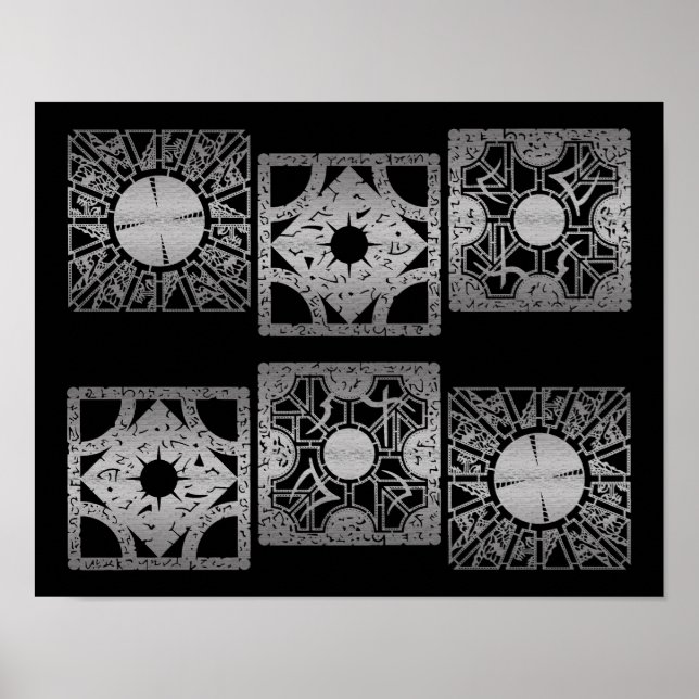 Póster Caja de rompecabezas de Hellraiser desestructurada (Frente)