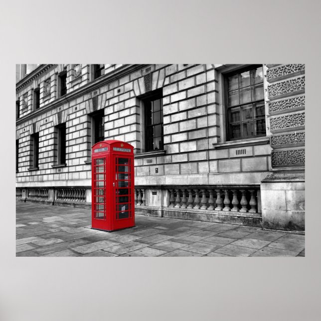 Póster Caja de teléfono rojo de Londres - Poster horizont (Frente)