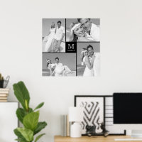 Caja monográfica de cuadrícula moderna Boda 4 Coll