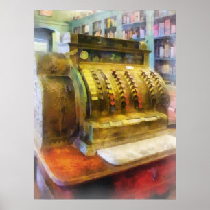 Póster Caja registradora en farmacia