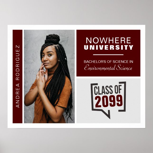 Póster Cajas de marrones y Poster de graduación de fotos (Frente)